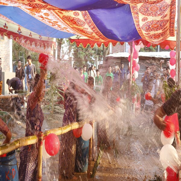 বৈসু, সাংগ্রাই ও বিজু-২০১৯ উদযাপন উপলক্ষ্যে পানি খেলা প্রতিযোগিতার অংশ বিশেষ